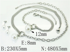 HY Wholesale Jewelry Sets 316L Stainless Steel Earrings Necklace Jewelry Set-HY59S2293HMQ