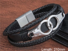 HY Wholesale Leather Jewelry Fashion Leather Bracelets-HY0114B031