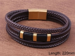 HY Wholesale Leather Jewelry Fashion Leather Bracelets-HY0114B049