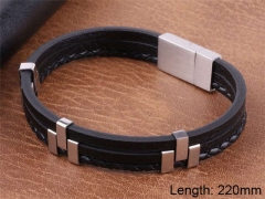 HY Wholesale Leather Jewelry Fashion Leather Bracelets-HY0114B011