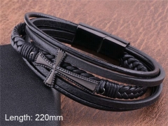 HY Wholesale Leather Jewelry Fashion Leather Bracelets-HY0114B115
