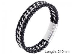 HY Wholesale Leather Jewelry Fashion Leather Bracelets-HY004B001