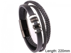 HY Wholesale Leather Jewelry Fashion Leather Bracelets-HY0114B010