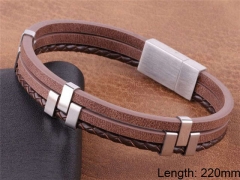 HY Wholesale Leather Jewelry Fashion Leather Bracelets-HY0114B012