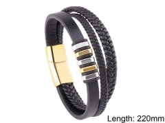 HY Wholesale Leather Jewelry Fashion Leather Bracelets-HY0114B009
