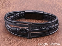HY Wholesale Leather Jewelry Fashion Leather Bracelets-HY0114B057