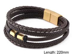 HY Wholesale Leather Jewelry Fashion Leather Bracelets-HY0114B110