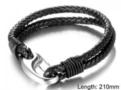 HY Wholesale Leather Jewelry Fashion Leather Bracelets-HY004B019