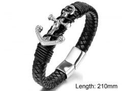 HY Wholesale Leather Jewelry Fashion Leather Bracelets-HY004B101