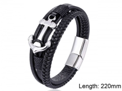 HY Wholesale Leather Jewelry Fashion Leather Bracelets-HY0114B043
