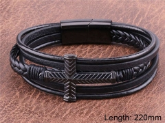 HY Wholesale Leather Jewelry Fashion Leather Bracelets-HY0114B117