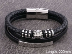 HY Wholesale Leather Jewelry Fashion Leather Bracelets-HY0114B059