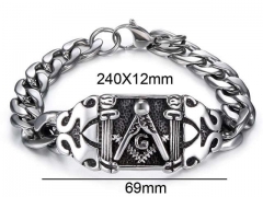HY Wholesale Popular Bracelets 316L Stainless Steel Jewelry Bracelets-HY002B048