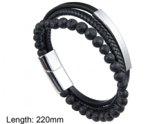 HY Wholesale Leather Jewelry Fashion Leather Bracelets-HY0114B026