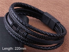 HY Wholesale Leather Jewelry Fashion Leather Bracelets-HY0114B111