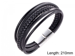 HY Wholesale Leather Jewelry Fashion Leather Bracelets-HY004B062
