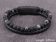 HY Wholesale Leather Jewelry Fashion Leather Bracelets-HY0114B125