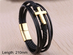 HY Wholesale Leather Jewelry Fashion Leather Bracelets-HY0114B003