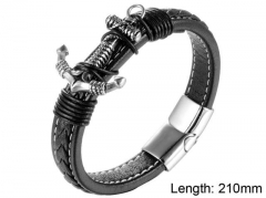 HY Wholesale Leather Jewelry Fashion Leather Bracelets-HY004B126