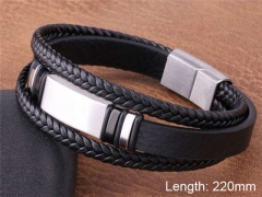 HY Wholesale Leather Jewelry Fashion Leather Bracelets-HY0114B044