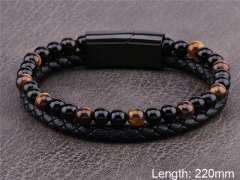 HY Wholesale Leather Jewelry Fashion Leather Bracelets-HY0114B016