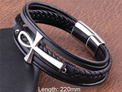 HY Wholesale Leather Jewelry Fashion Leather Bracelets-HY0114B058