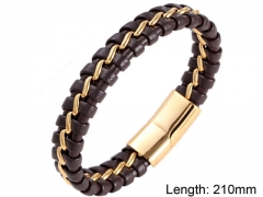 HY Wholesale Leather Jewelry Fashion Leather Bracelets-HY004B060