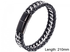 HY Wholesale Leather Jewelry Fashion Leather Bracelets-HY004B002