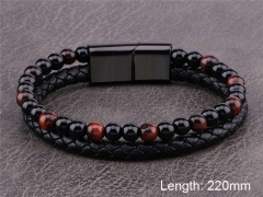 HY Wholesale Leather Jewelry Fashion Leather Bracelets-HY0114B017