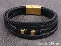 HY Wholesale Leather Jewelry Fashion Leather Bracelets-HY0114B062