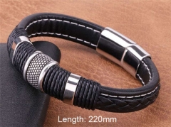 HY Wholesale Leather Jewelry Fashion Leather Bracelets-HY0114B046