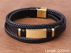 HY Wholesale Leather Jewelry Fashion Leather Bracelets-HY0114B045