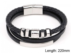 HY Wholesale Leather Jewelry Fashion Leather Bracelets-HY0114B126