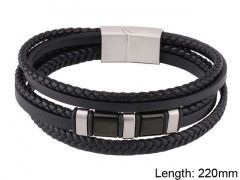 HY Wholesale Leather Jewelry Fashion Leather Bracelets-HY0114B051