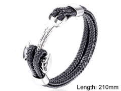 HY Wholesale Leather Jewelry Fashion Leather Bracelets-HY004B048