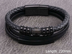 HY Wholesale Leather Jewelry Fashion Leather Bracelets-HY0114B060