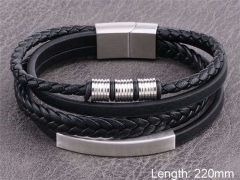 HY Wholesale Leather Jewelry Fashion Leather Bracelets-HY0114B006