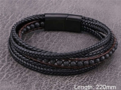 HY Wholesale Leather Jewelry Fashion Leather Bracelets-HY0114B130