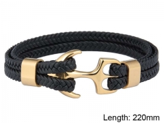HY Wholesale Leather Jewelry Fashion Leather Bracelets-HY0114B020
