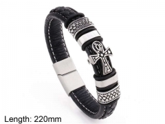 HY Wholesale Leather Jewelry Fashion Leather Bracelets-HY0114B088