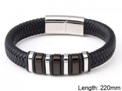 HY Wholesale Leather Jewelry Fashion Leather Bracelets-HY0114B091