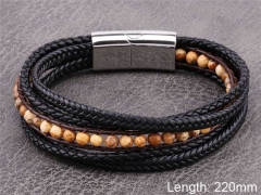 HY Wholesale Leather Jewelry Fashion Leather Bracelets-HY0114B121