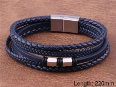 HY Wholesale Leather Jewelry Fashion Leather Bracelets-HY0114B112