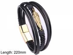 HY Wholesale Leather Jewelry Fashion Leather Bracelets-HY0114B183