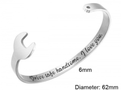 HY Wholesale Bangle Stainless Steel 316L Jewelry Bangle-HY0107B216