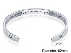 HY Wholesale Bangle Stainless Steel 316L Jewelry Bangle-HY0107B196