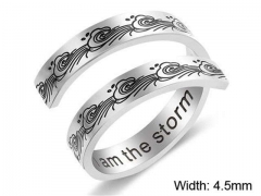 HY Wholesale Rings Jewelry 316L Stainless Steel Fashion Rings-HY0107R009