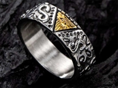 HY Wholesale Rings Jewelry 316L Stainless Steel Fashion Rings-HY0119R346