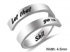 HY Wholesale Rings Jewelry 316L Stainless Steel Fashion Rings-HY0107R060