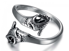 HY Wholesale Rings Jewelry 316L Stainless Steel Fashion Rings-HY0119R435